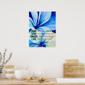 Waterverf Perzische Lilies Petals Inspirerend Poster (Keuken)