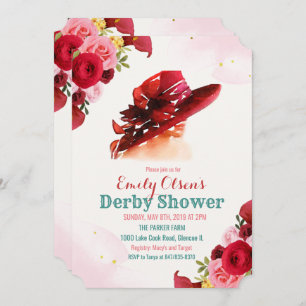 Waterverf Pet Floral Derby Shower Kaart