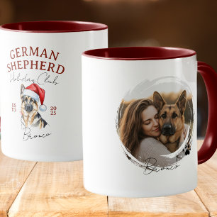 Waterverf Pet Portrait Christmas Duitse Herder Mok