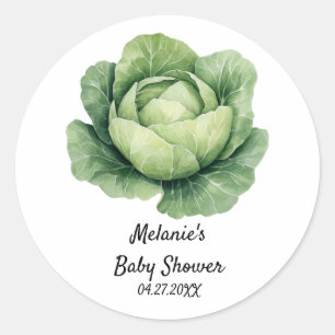 Waterverf Peter Konijn Kool Hoofd Baby shower Ronde Sticker