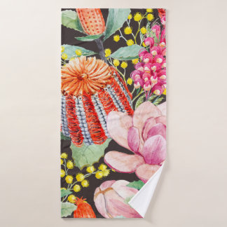 Waterverf pettern tropical Australian planten Bank Badhanddoek