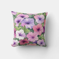 Waterverf petunia bloemen