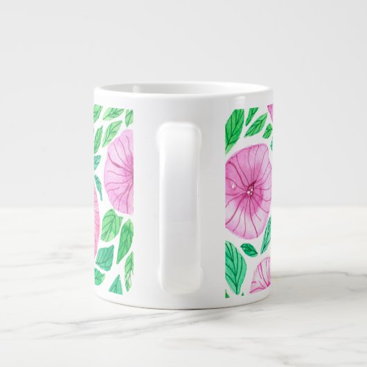 Waterverf petunia tuin jumbo mok (Achterkant)