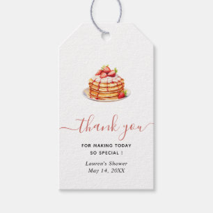 Waterverf Pfannkuchen Brunch Bruidsuitnodiging Dan Cadeaulabel