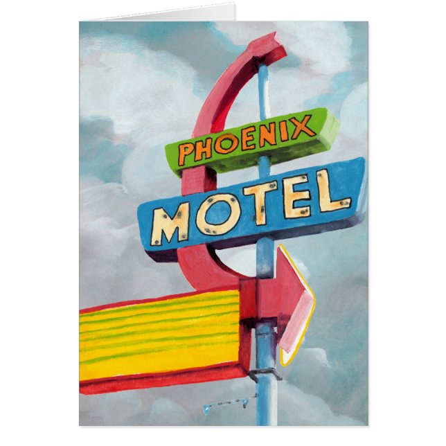 Waterverf Phoenix Motel (Voorkant)