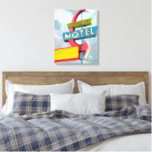 Waterverf Phoenix Motel Canvas Afdruk (Insitu (Slaapkamer))