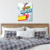 Waterverf Phoenix Motel Canvas Afdruk (Insitu (Slaapkamer))