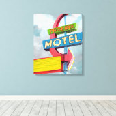 Waterverf Phoenix Motel Canvas Afdruk (Insitu (Houten vloer))