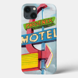 Waterverf Phoenix Motel iPhone 13 Hoesje