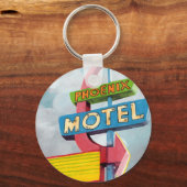 Waterverf Phoenix Motel Sleutelhanger (Voorkant)