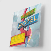 Waterverf Phoenix Motel Vierkante Klok (Hoek)