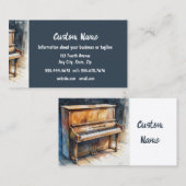 Waterverf Piano Sales Tuner Docent Visitekaartje (Voorkant / Achterkant)