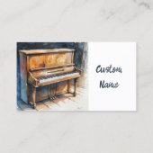 Waterverf Piano Sales Tuner Docent Visitekaartje (Achterkant)