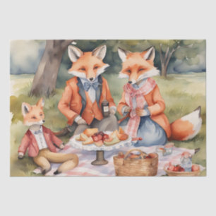 Waterverf Picknick met Woodland Friends decoupage Tissuepapier