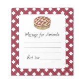 Waterverf Pie verjaardagstijd capsule bericht Notitieblok (Voorkant)