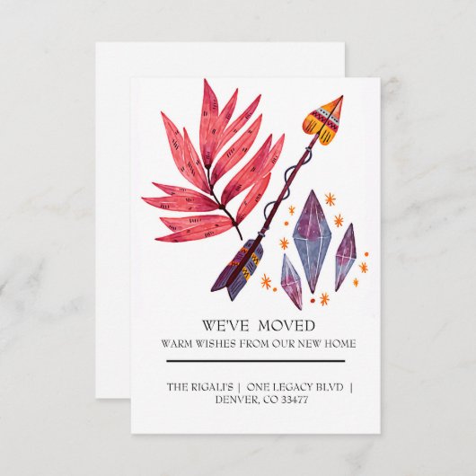 Waterverf pijl en diamant (Voorkant / Achterkant)