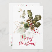 Waterverf Pijn Cones & Eucalyptuskerstmis (Voorkant / Achterkant)