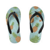 Waterverf pijnappelpatroon 2 kinder teenslippers (Voetbed)