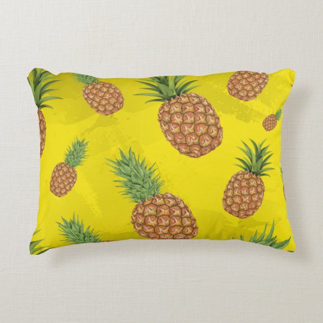Waterverf pijnappelpatroon 3 accent kussen (Voorkant)