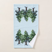 Waterverf Pijnbomen met Sneeuw Handdoek (Handdoek)