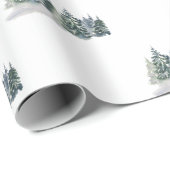 Waterverf Pijnboom, bos Cadeaupapier (Rol Hoek)