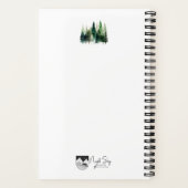 Waterverf Pijnboom Spiraalvormig Notitieboek 5,5 x (Achterkant)