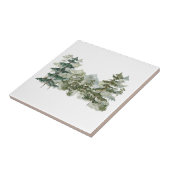 Waterverf Pijnbos en berg Rustiek Tegeltje (Zijkant)