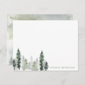 Waterverf Pijnbos Notitiekaartje (Voorkant / Achterkant)