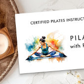 Waterverf Pilates Instructor Visitekaartje
