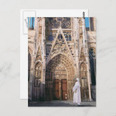 waterverf "Pilgrimage" Chartres Cathedral Briefkaart (Voorkant / Achterkant)
