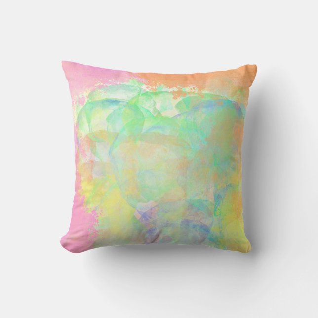 Waterverf Pillow Kussen (Voorkant)