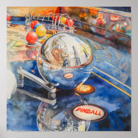 Waterverf Pinball Playfield Poster 5