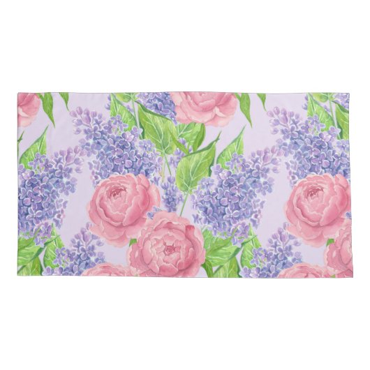 Waterverf pinda's en liezen kussensloop (Achterkant-Links)