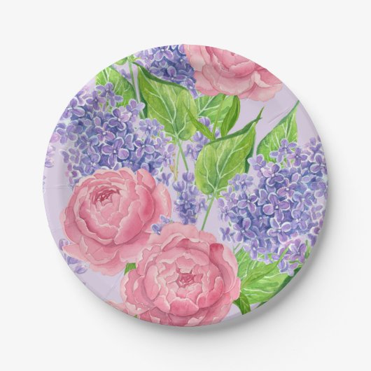 Waterverf pinda's en liezen papieren bordje (Voorkant)