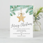 Waterverf Pine Boughs New Home Feestdagenkaart (Staand voorkant)