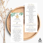 Waterverf Pine Boughs Winter Wedding Programma