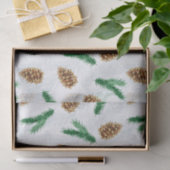 Waterverf Pine Branches en Pinecones Kerstmis Tissuepapier (Geschenk)