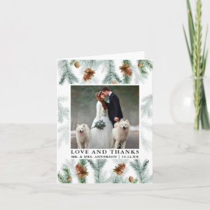 Waterverf Pine Cones Love Bedankt Weddenschap