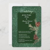 Waterverf PINE Green Modern Wedding 2 Kaart (Voorkant)