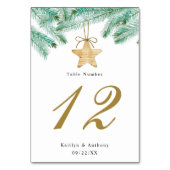 Waterverf Pine koopt kerstbruiloft Kaart (Achterkant)