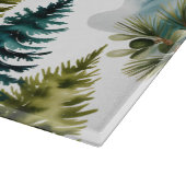 Waterverf Pine Pattern Elegant Winter Snijplank (Hoek)