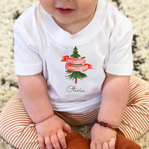 Waterverf Pine Tree 1st Kerstmis
