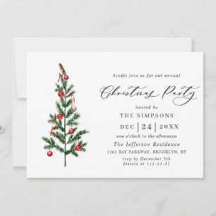 Waterverf Pine Tree Chic-kerstfeestdag Kaart