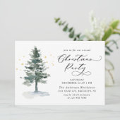 Waterverf Pine Tree Chic-kerstfeestdag Kaart (Staand voorkant)