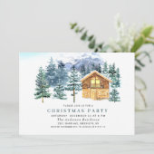 Waterverf Pine Tree Chic-kerstfeestdag Kaart (Staand voorkant)