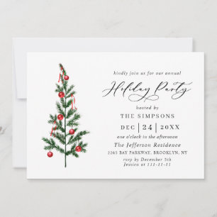 Waterverf Pine Tree Chic-kerstfeestdag Kaart