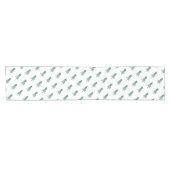 Waterverf Pine Tree Christmas Korte Tafelloper (Horizontaal)