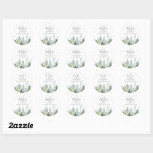 Waterverf Pine Tree Forest Baby shower Ronde Sticker (Vel)