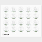 Waterverf Pine Tree Forest Wedding Save the Date Ronde Sticker (Vel)