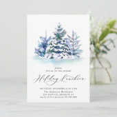 Waterverf Pine Tree-kerstfeestdag Kaart (Staand voorkant)